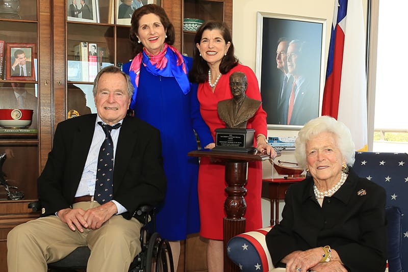 President George H.W. Bush receives the LBJ Liberty and Justice for All Award